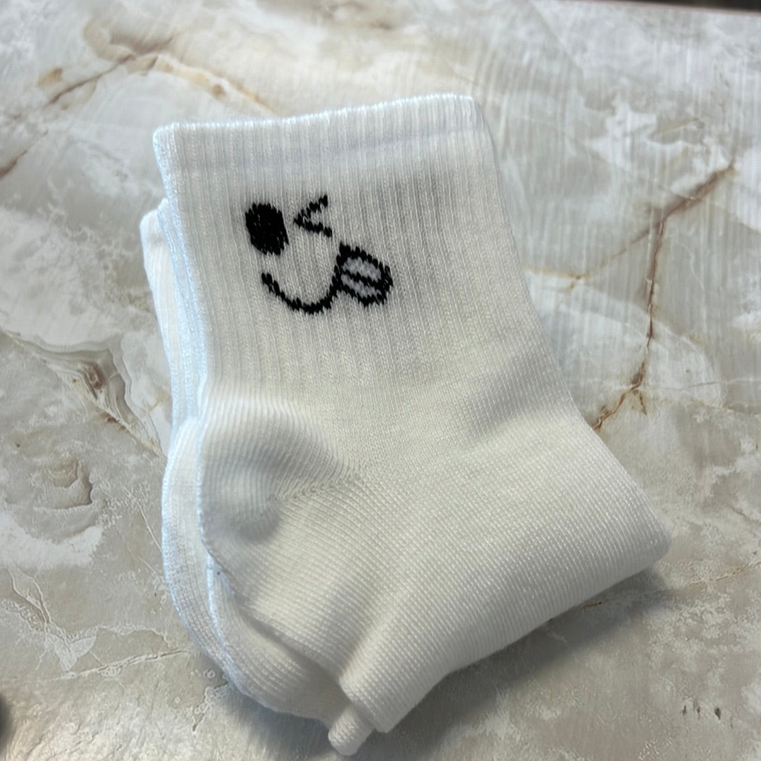 White Emotion Socks