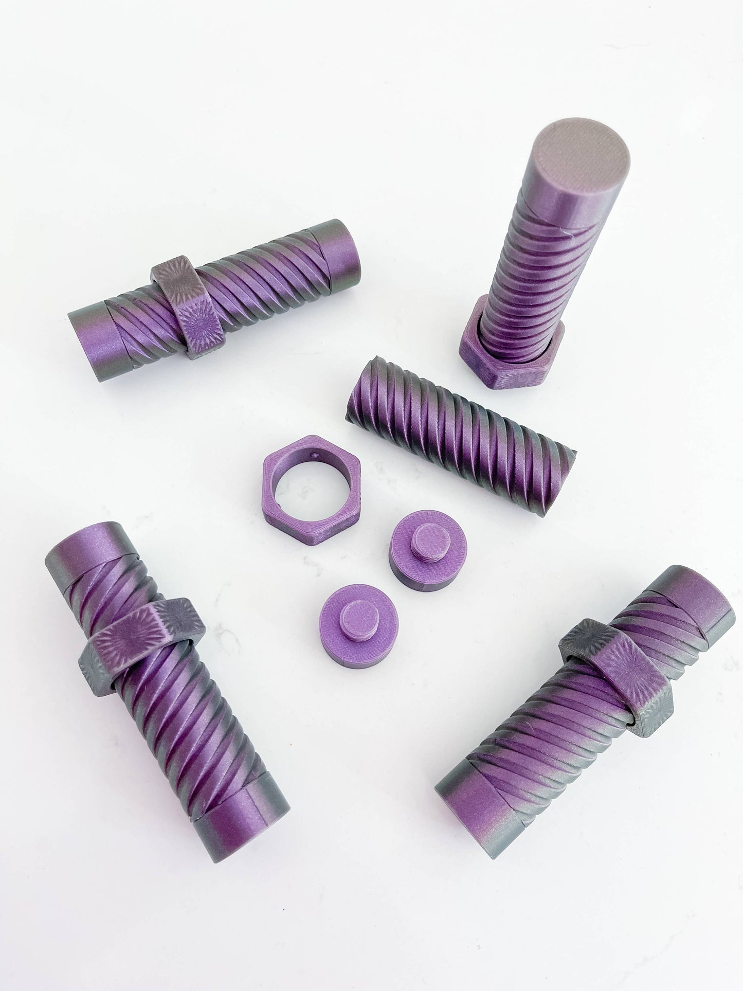 Nut & Bolt Fidget Spinner, Purple Sensory Autism Toy