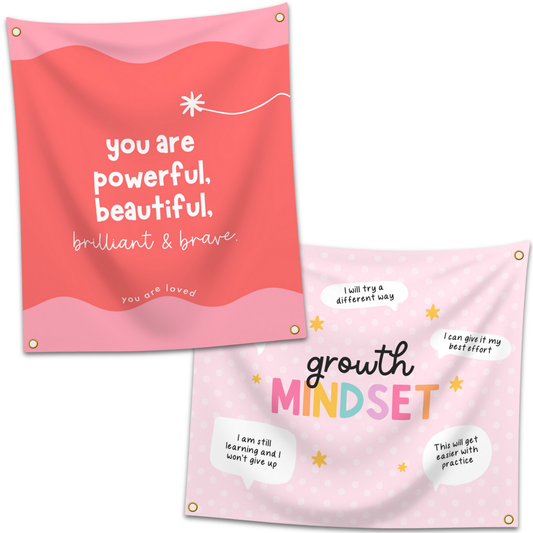 "Growth Mindset" Reversible Classroom Tapestry