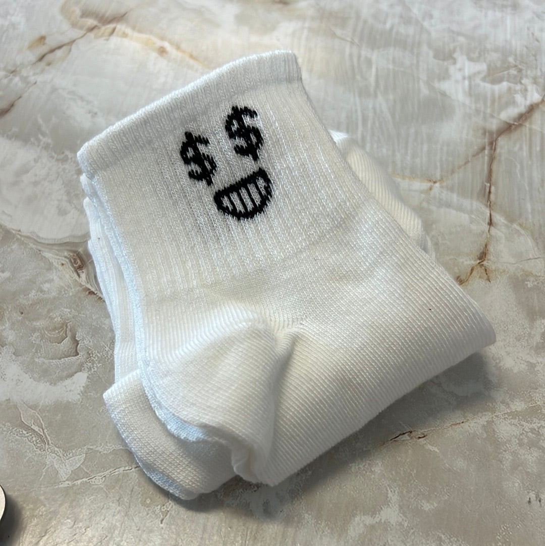 White Emotion Socks