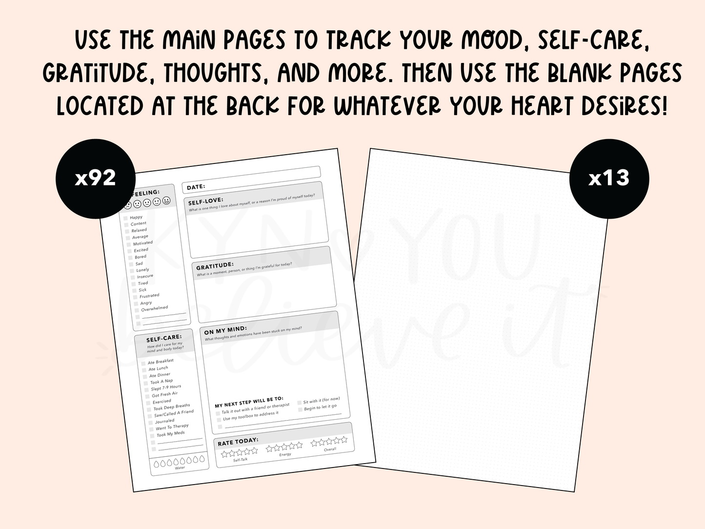 Mental Health Journal | Breathe In Breathe Out Cover: Small (5.5x8.5")