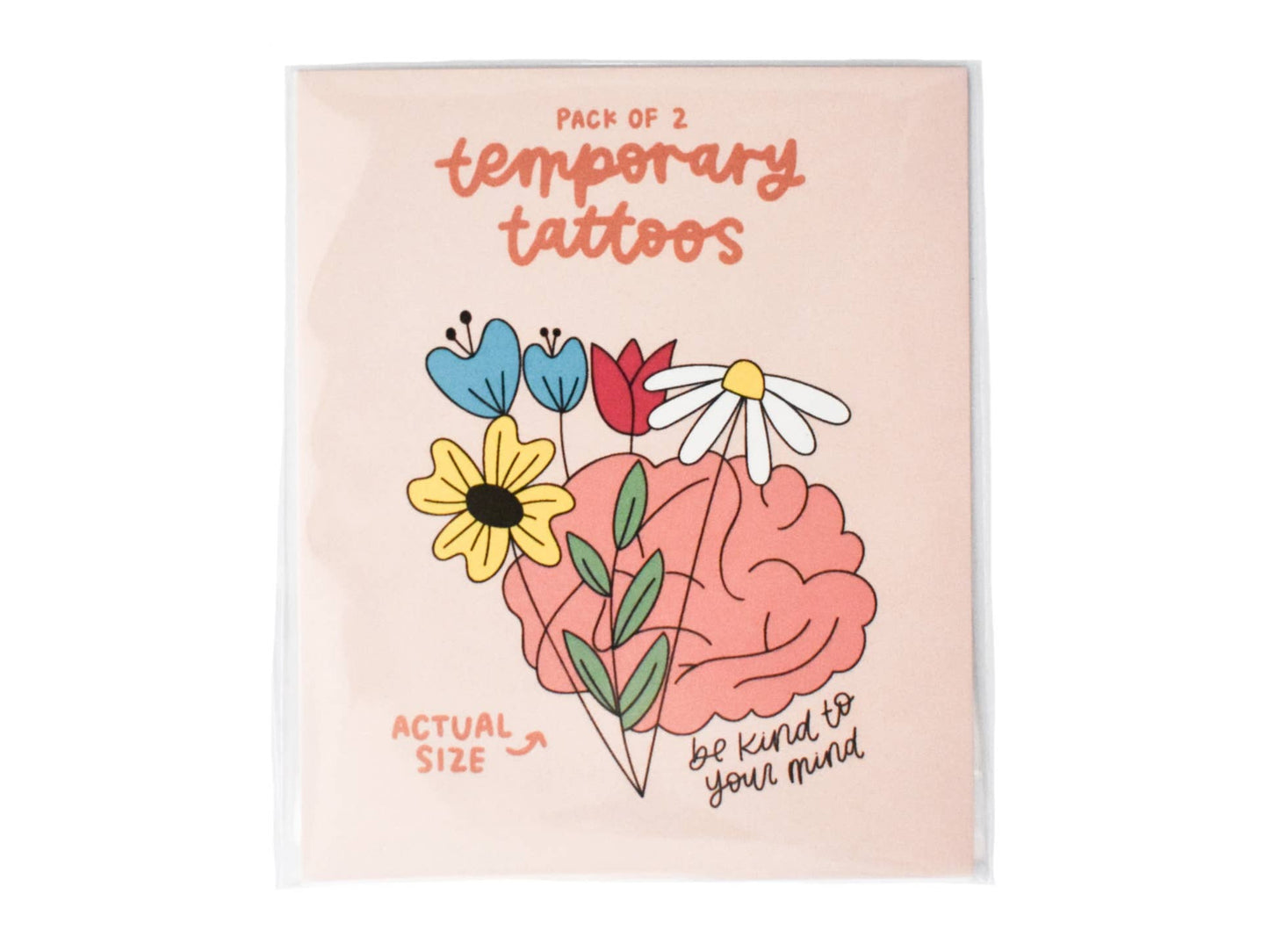 Be Kind To Your Mind Temporary Tattoos (2 Pack)