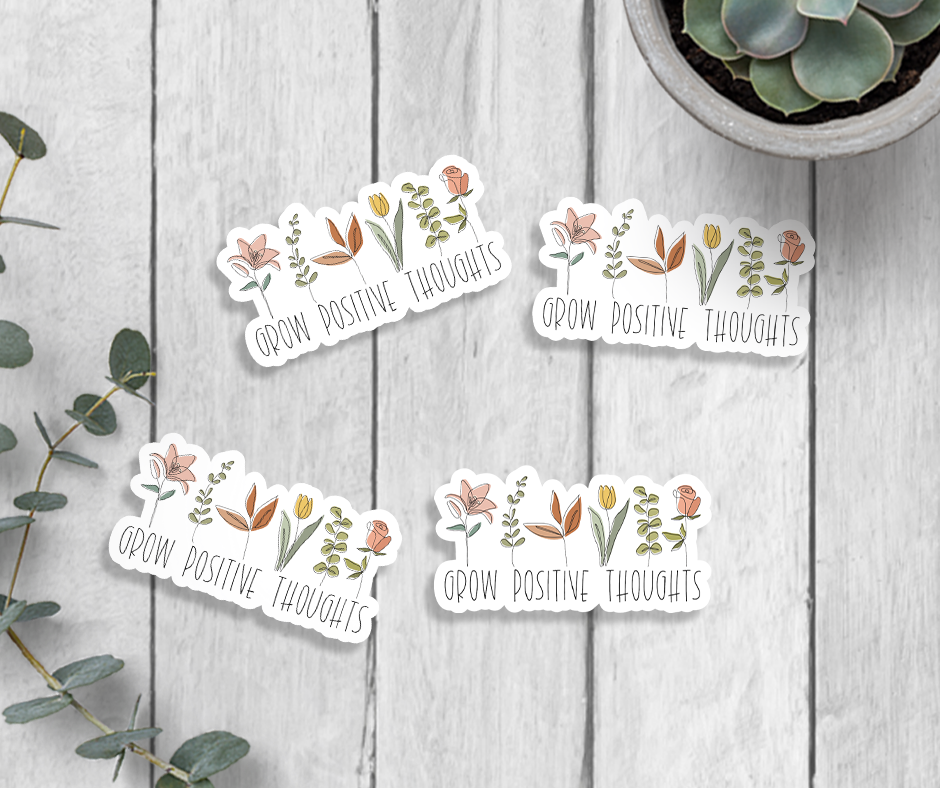 Grow Positive Thoughts Mini 2" Sticker