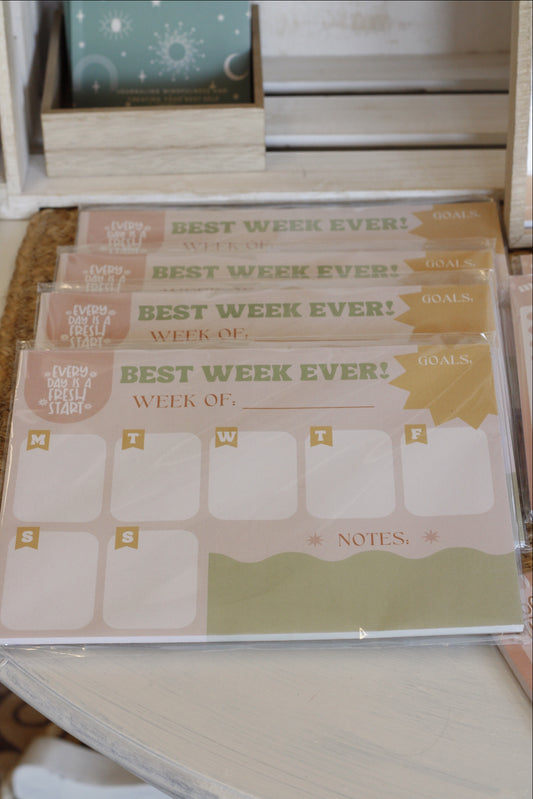 Best Week Ever Weekly Planner Notepad