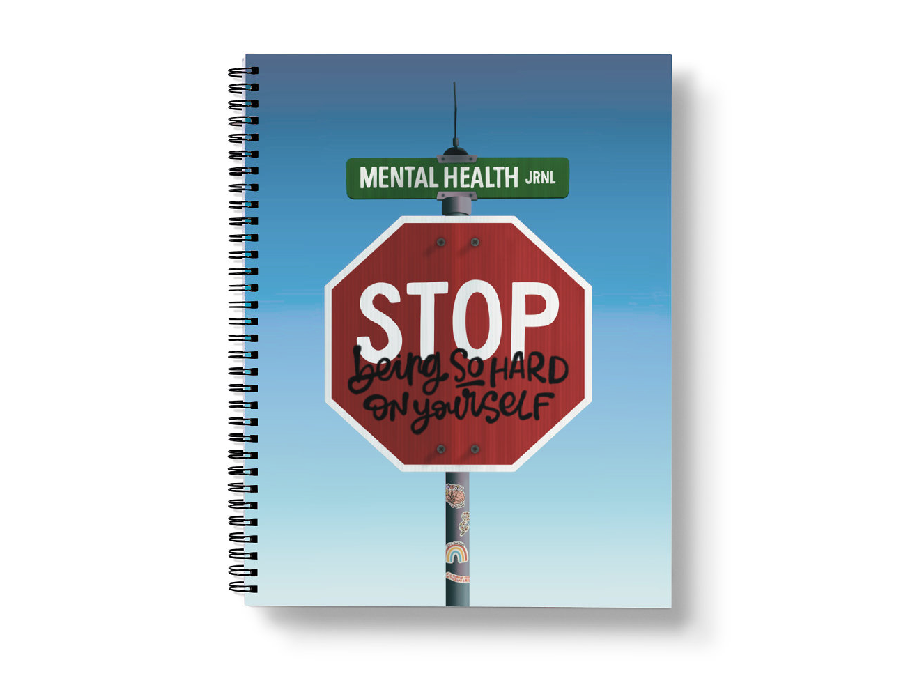 Mental Health Journal | Stop Being So Hard On Yourself Cover