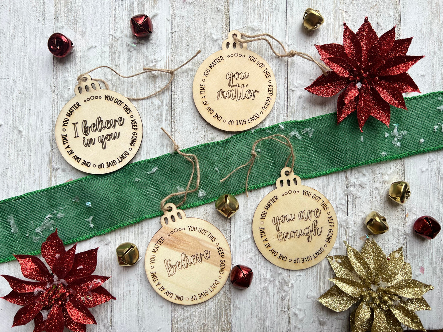Affirmations Christmas Ornaments (Set of 4)